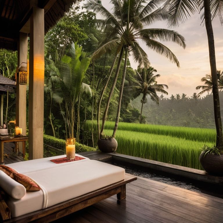 Rice Field Retreat landscape view