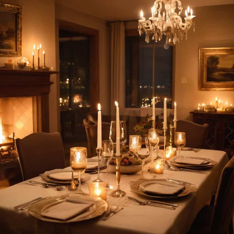 Candlelit Dinner for Two Setup