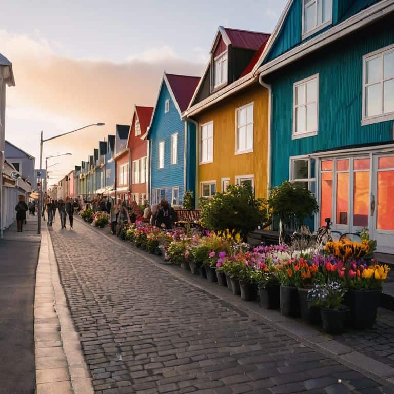 Rainbow Roads of Reykjavik scene