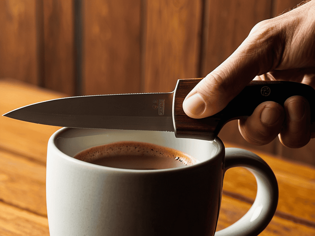 Sharpening Knife With Mug